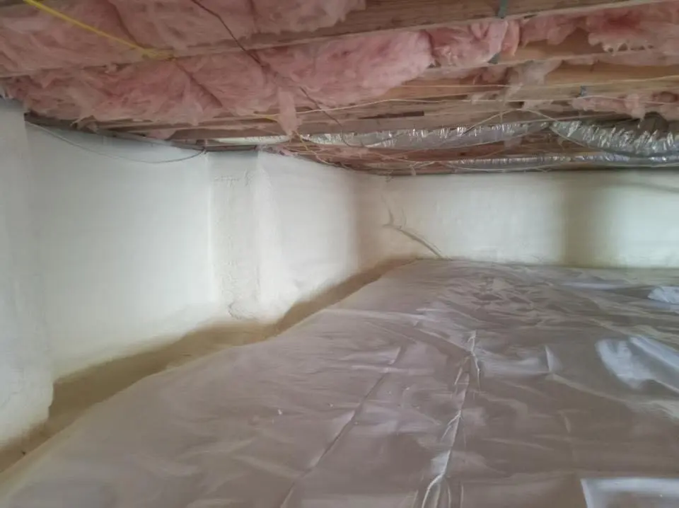 Crawl space encapsulation with closed-cell spray foam for Spray Foam Roofing in West Seneca
